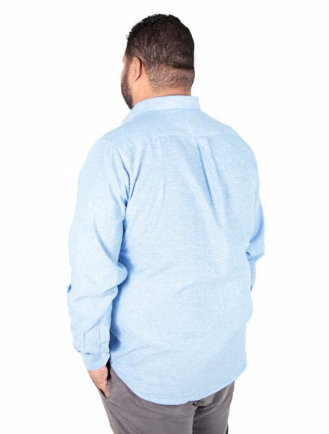 CAMISA MANGA LONGA PLUS SIZE LINHO