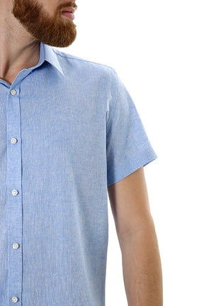 CAMISA MANGA CURTA SLIM FIT LINHO