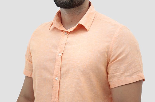 CAMISA MANGA CURTA SLIM FIT LINHO