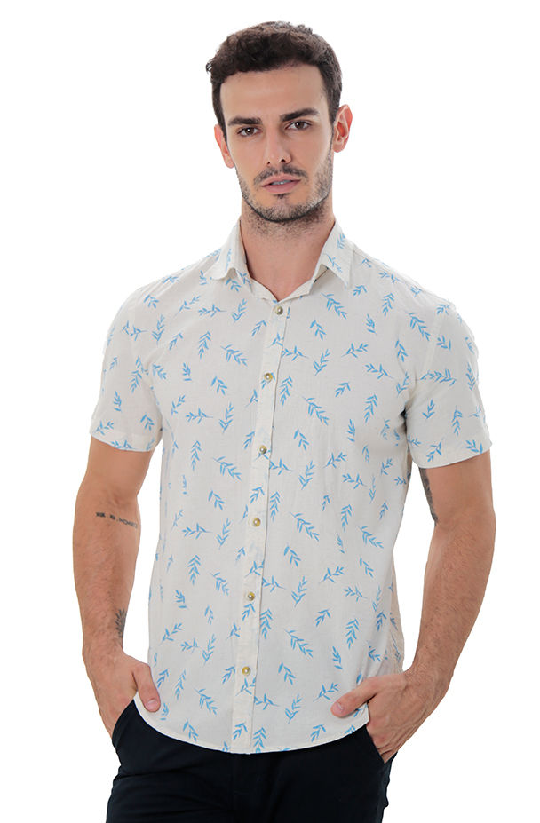 CAMISA MANGA CURTA SLIM FIT LINHO