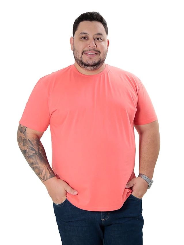 CAMISETA BÁSICA GOLA REDONDA LISA PLUS