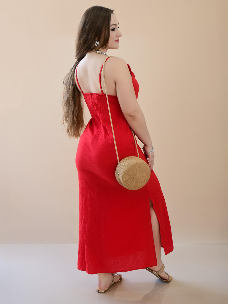 Vestido de Verão Longo Modern Maldivas com Flor