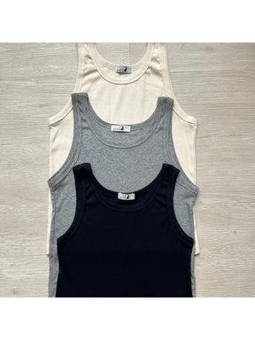 Kit 3 Regatas Femininas Malha Canelada Ribana Verão CORES ALEATÓRIAS