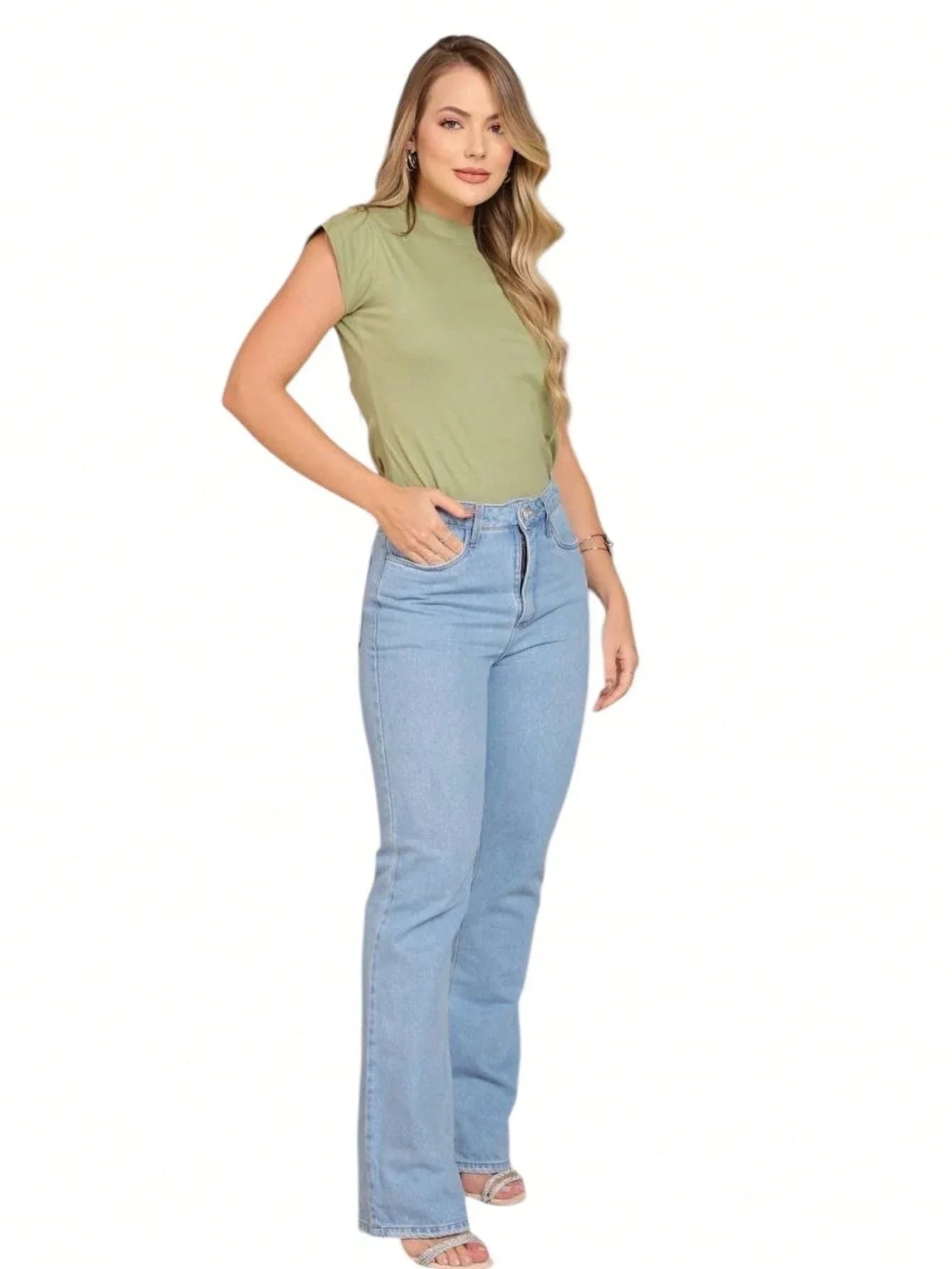 kit 3 T Shirt Muscle tee blusa gola alta feminina manga curta camiseta básica lisa preta branca nude