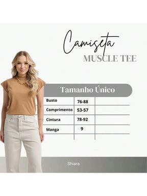 kit 3 T Shirt Muscle tee blusa gola alta feminina manga curta camiseta básica lisa preta branca nude