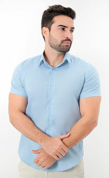 CAMISA MANGA CURTA  SLIM FIT BÁSICA