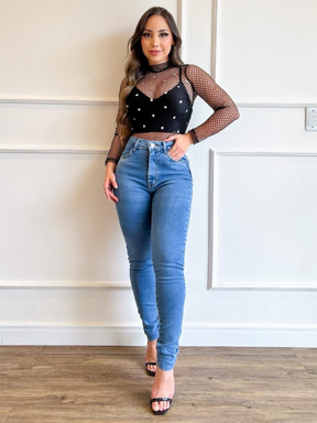 Calça Jeans Feminina Modeladora Skinny Modern Blue