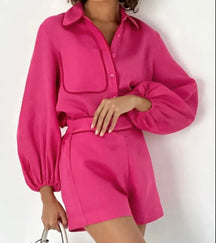 Conjunto Camisa e Shorts Alfaiataria Carolinne