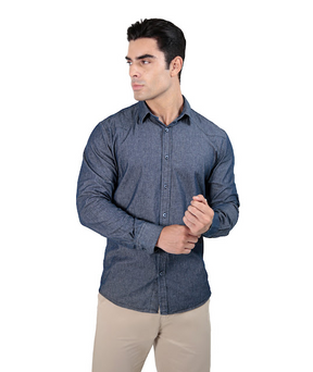 CAMISA JEANS MANGA LONGA SLIM FIT