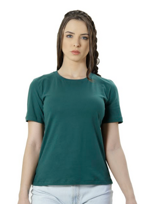 CAMISETA FEMININA T-SHIRT BABY LONG GOLA REDONDA