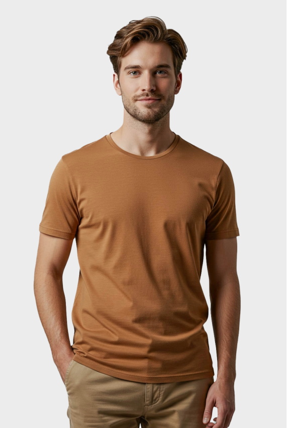 CAMISETA BÁSICA GOLA REDONDA - MODA