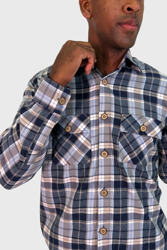 CAMISA XADREZ FLANELA OVERSHIRT MANGA LONGA