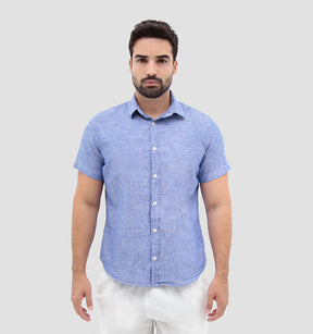CAMISA MANGA CURTA SLIM FIT LINHO