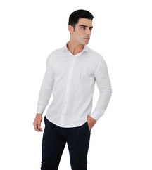 CAMISA MANGA LONGA SLIM FIT ALGODÃO EGÍPCIO