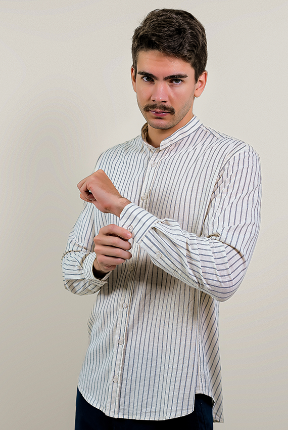 CAMISA MANGA LONGA PADRE LISTRAS FLAMÊ