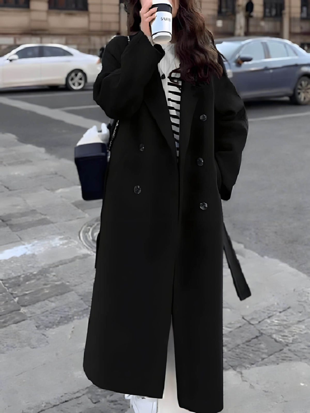 Casaco Feminino Longo de Lã Batida Isidro