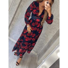 Vestido Longo de Chiffon Pétale