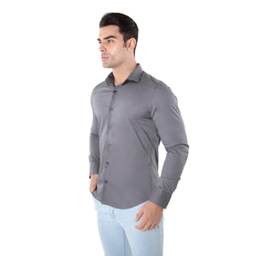 CAMISA MANGA LONGA SUPER SLIM BÁSICA COM ELASTANO