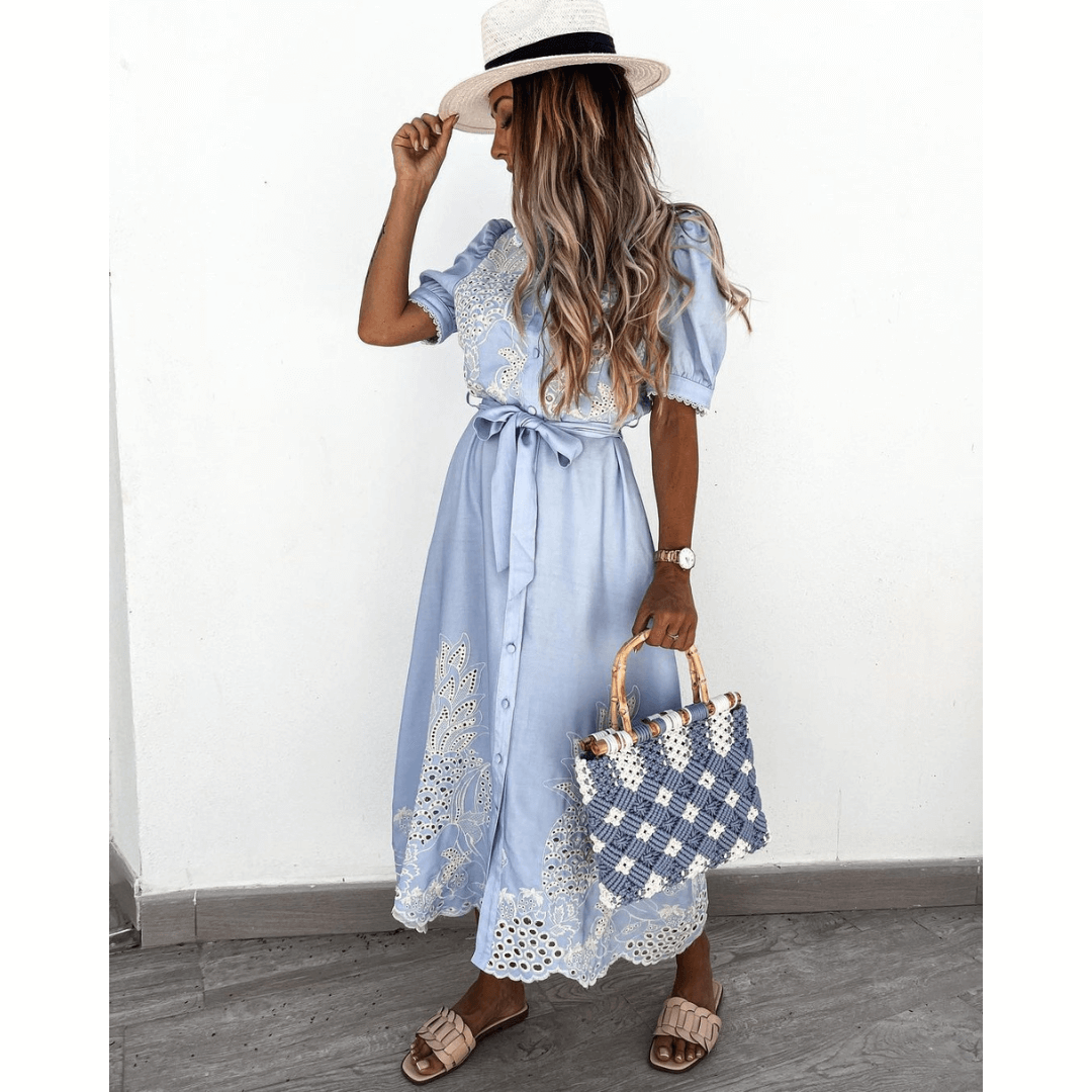 Vestido Longo Bordado Tasmin