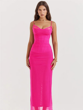 Vestido Longo com Espartilho em Camada Dupla de Tule Modern Luxury - GOLDEN ERA