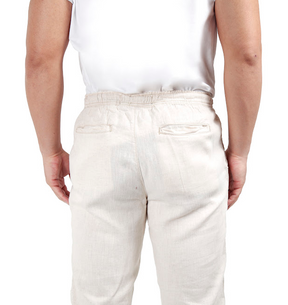 CALÇA JOGGER LINHO PALHA