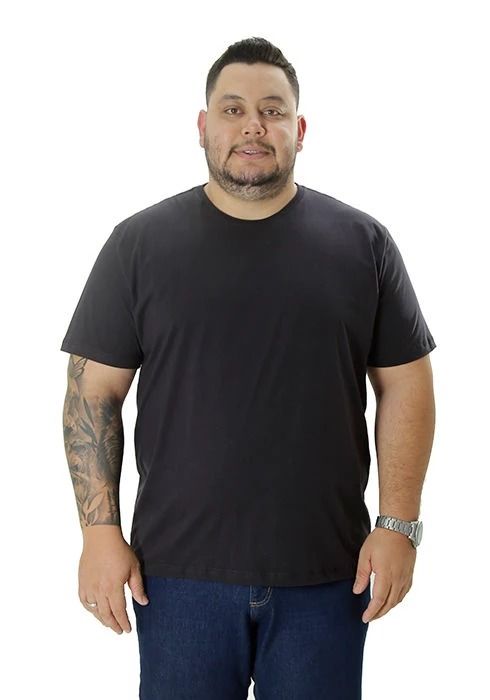 CAMISETA BÁSICA GOLA REDONDA LISA PLUS
