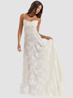 Vestido Longo Off White Luna - GOLDEN ERA