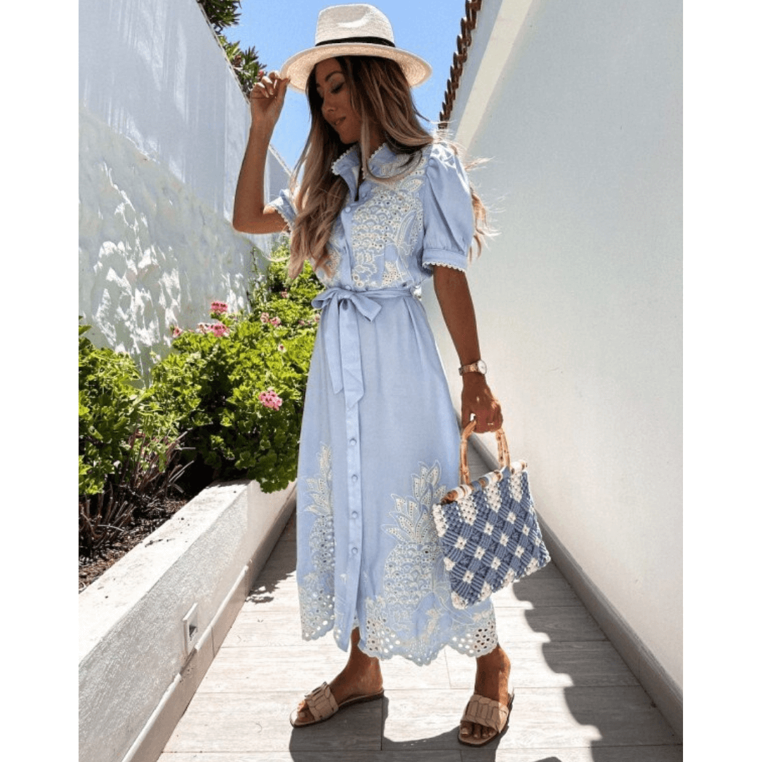 Vestido Longo Bordado Tasmin