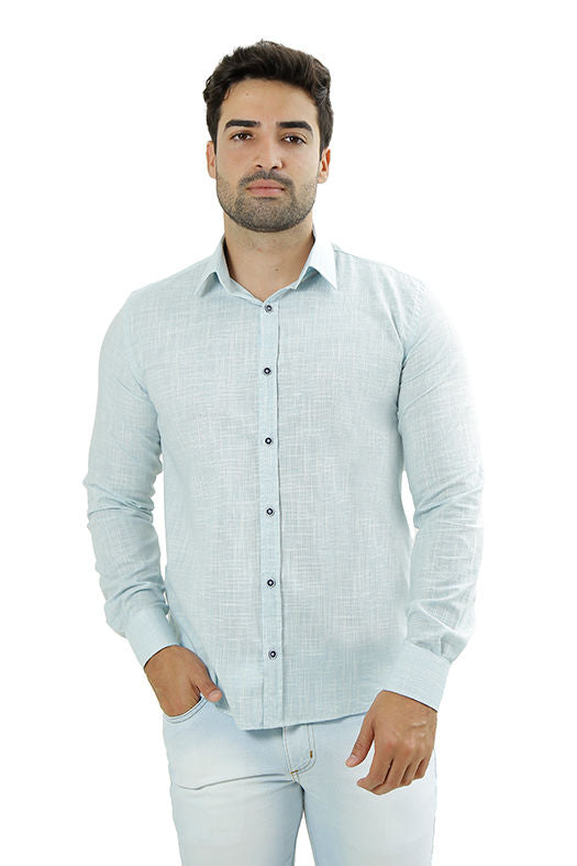 CAMISA SOCIAL MANGA LONGA SLIM FIT FLAMÊ