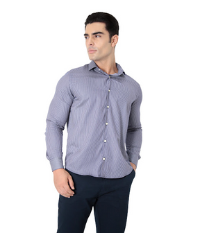 CAMISA MANGA LONGA SLIM FIT ALGODÃO EGÍPCIO