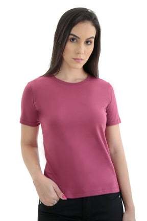 CAMISETA FEMININA T-SHIRT BABY LONG GOLA REDONDA