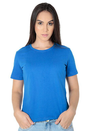 CAMISETA FEMININA T-SHIRT BABY LONG GOLA REDONDA