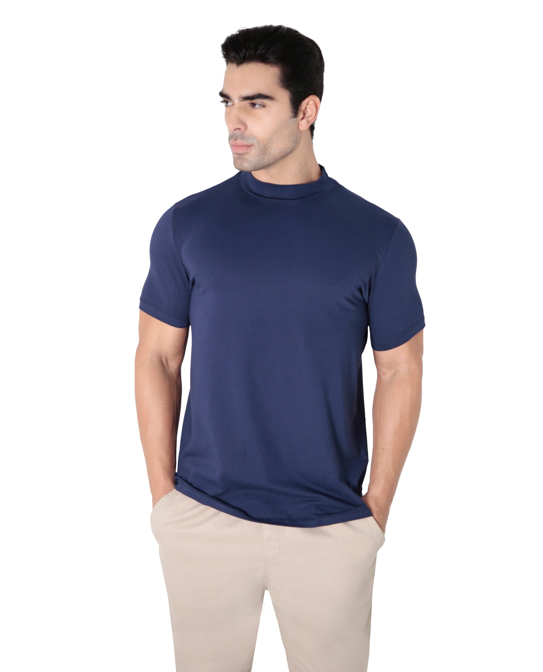 CAMISETA PREMIUM ALGODÃO EGÍPCIO GOLA ALTA