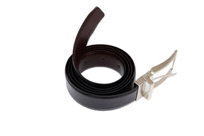 CINTO SOCIAL COURO DUPLA FACE FIVELA REVERSÍVEL 35MM PRETO/MARROM