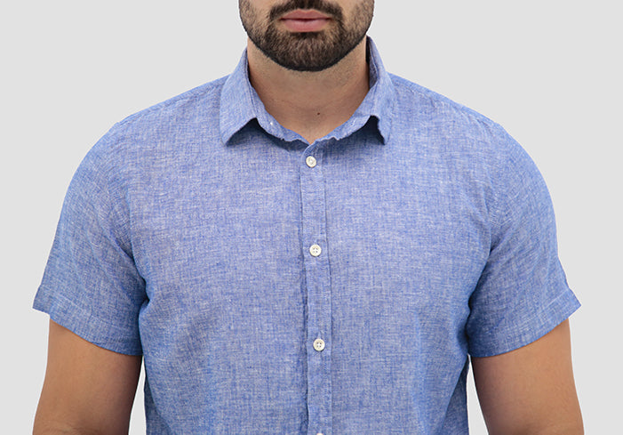 CAMISA MANGA CURTA SLIM FIT LINHO