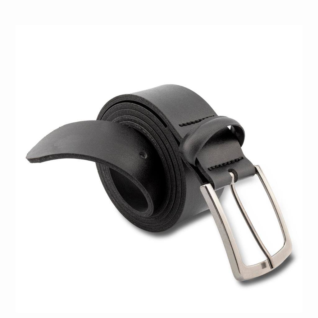 CINTO CASUAL COURO LISO SPORT PRETO
