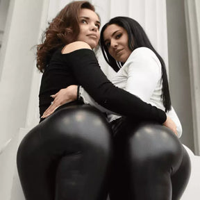 Guns™ - Legging de Couro Flanelada