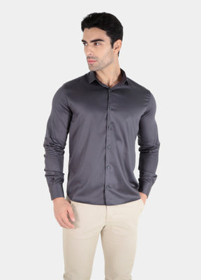 CAMISA MANGA LONGA SLIM FIT ALGODÃO EGÍPCIO
