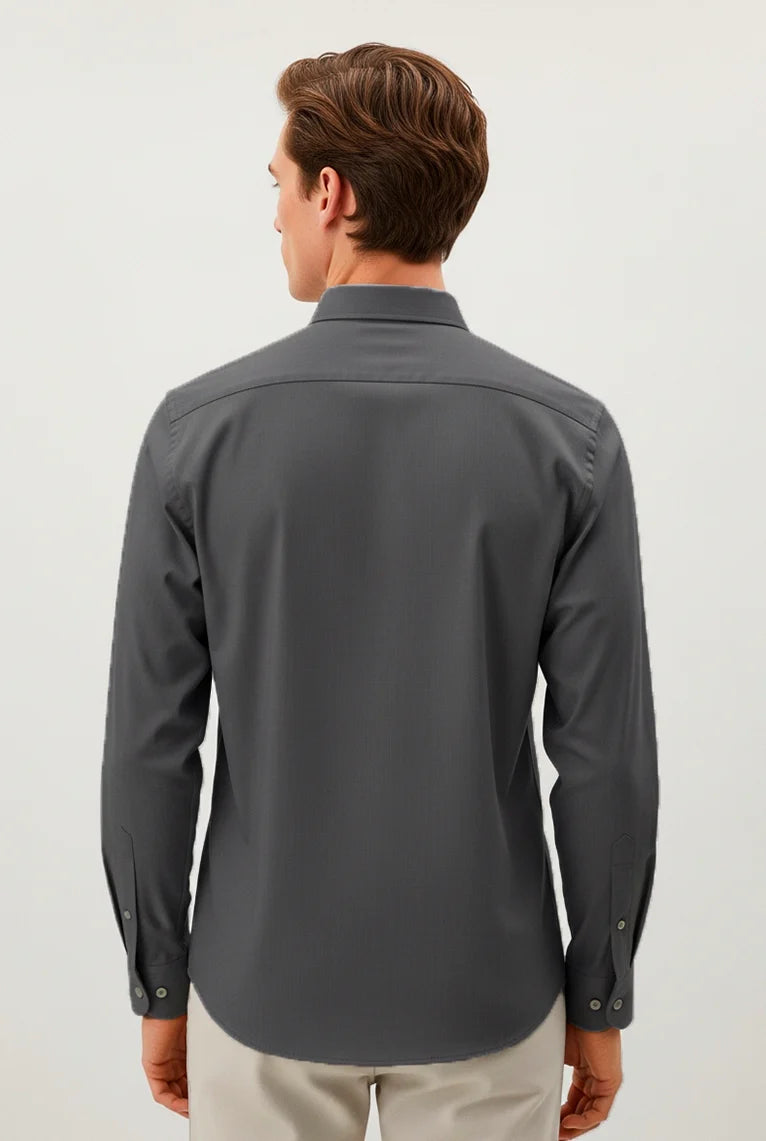 CAMISA MANGA LONGA COMFORT BÁSICA - Algodão