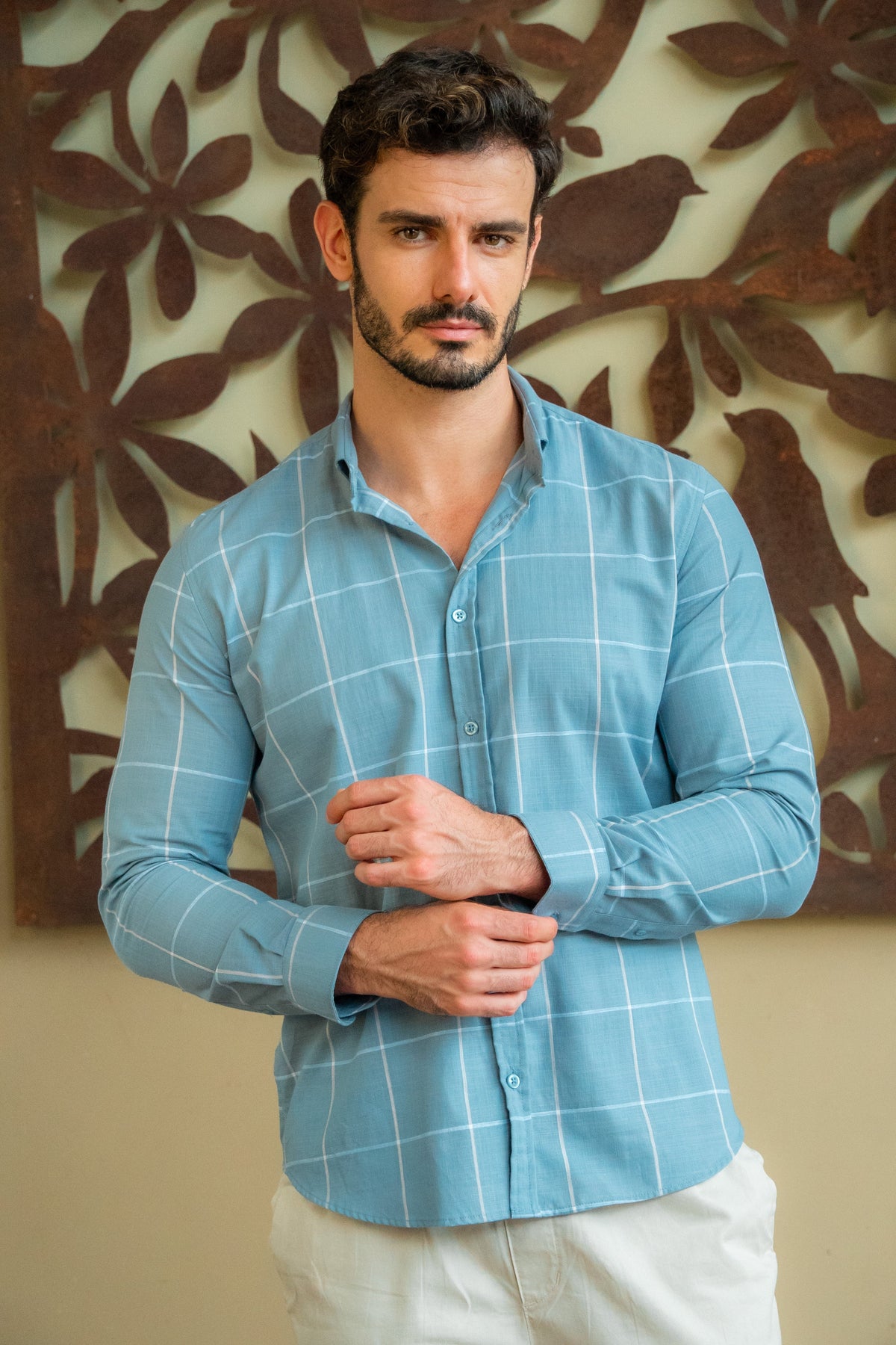 CAMISA SOCIAL MANGA LONGA MAXI XADREZ