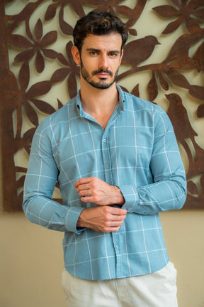 CAMISA SOCIAL MANGA LONGA MAXI XADREZ