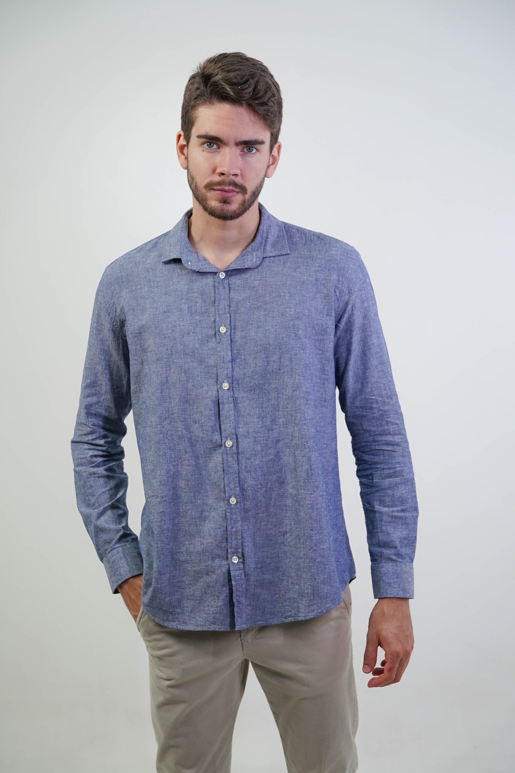 CAMISA MANGA LONGA LINHO SLIM FIT