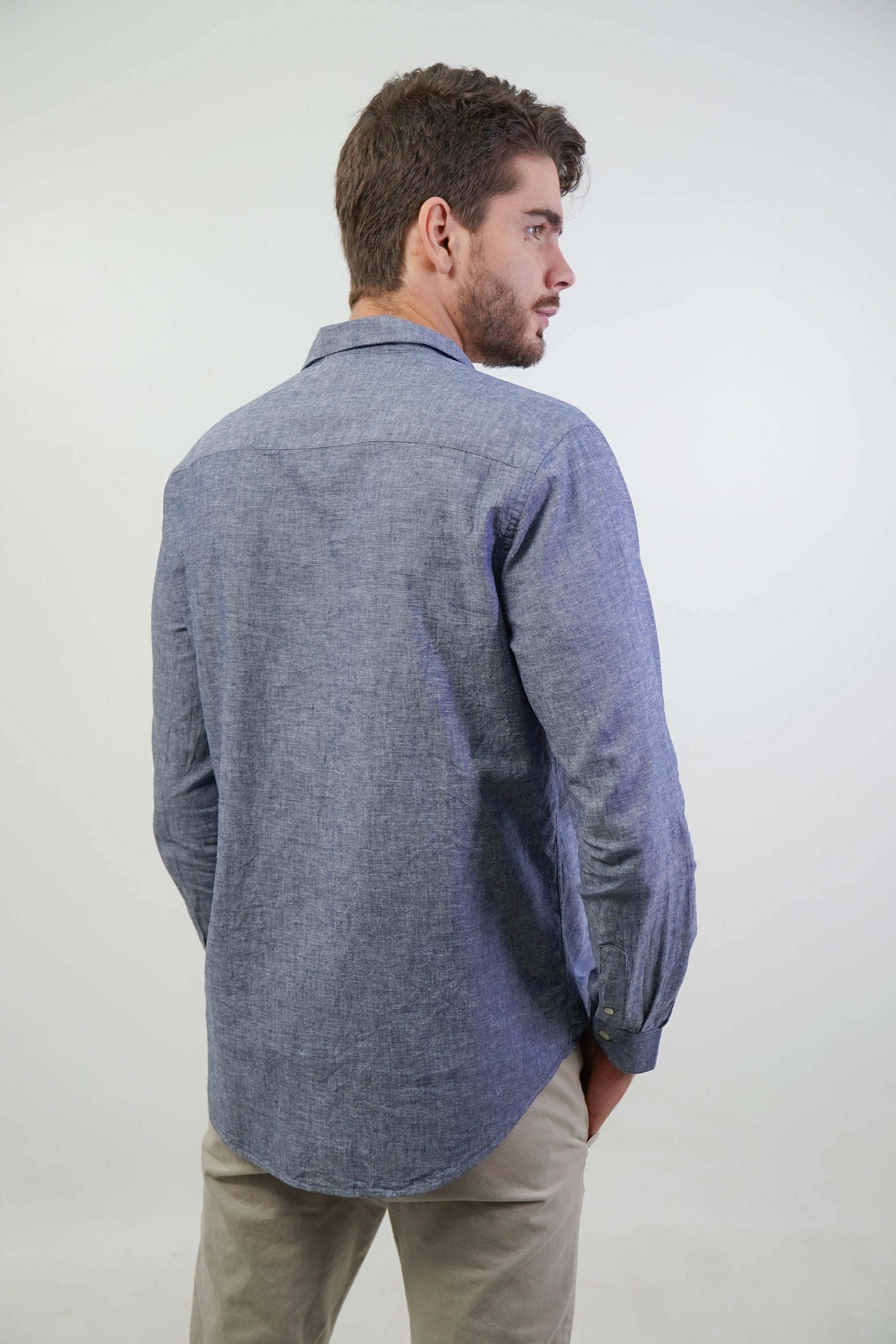 CAMISA MANGA LONGA LINHO SLIM FIT