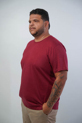 CAMISETA BÁSICA GOLA REDONDA LISA PLUS