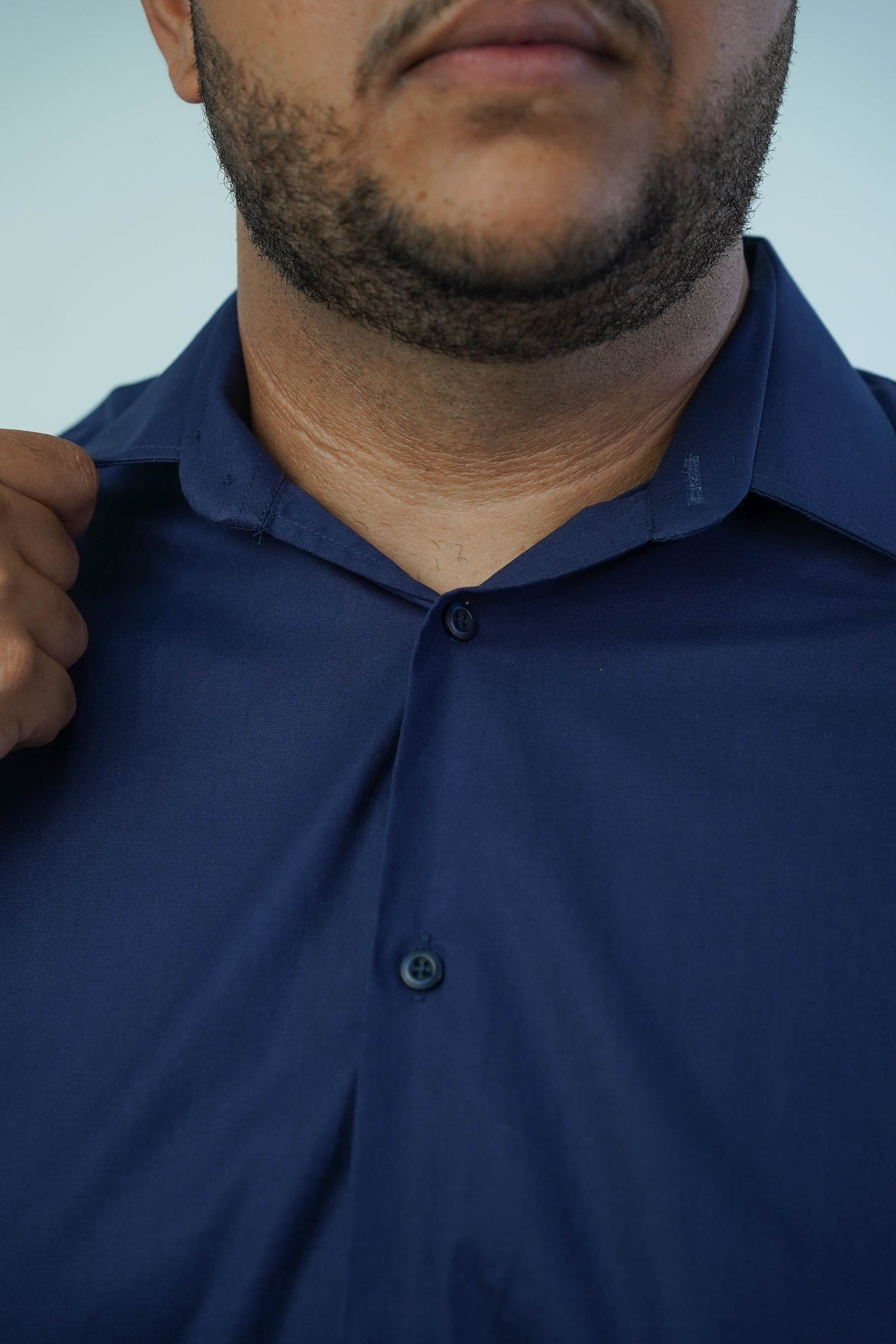 CAMISA SOCIAL PLUS SIZE BÁSICA LISA