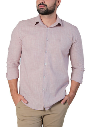 Camisa Social  Manga Longa Slim Fit Flamê