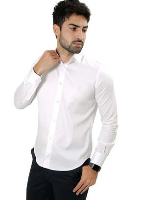 CAMISA MANGA LONGA SLIM FIT BÁSICA LISA