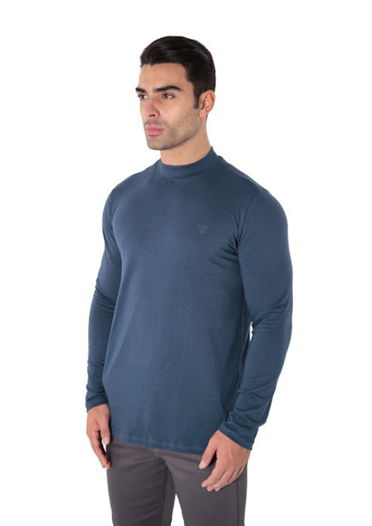 CAMISETA MANGA LONGA ALGODÃO EGÍPCIO GOLA ALTA