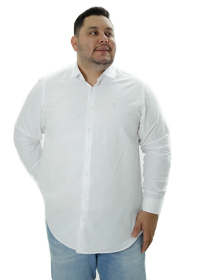CAMISA SOCIAL PLUS SIZE BÁSICA LISA