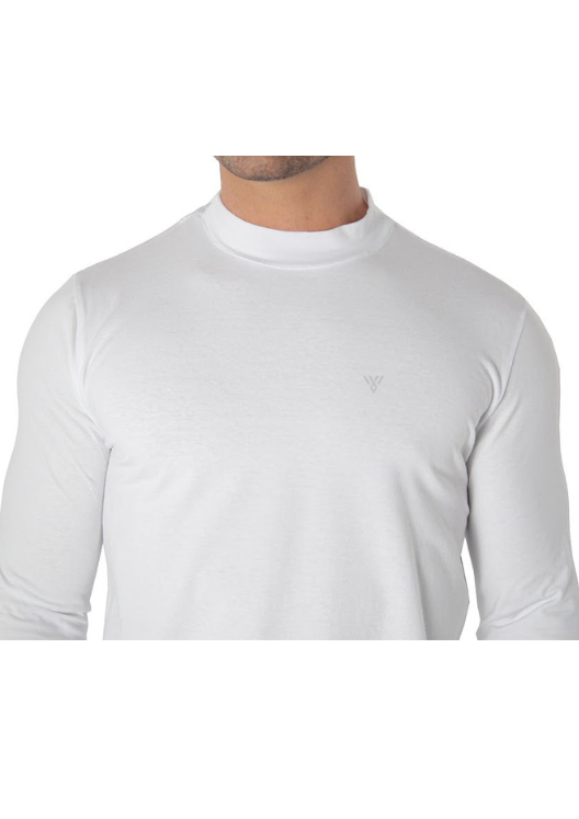 CAMISETA MANGA LONGA ALGODÃO EGÍPCIO GOLA ALTA